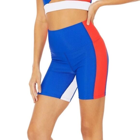 NWT Revolve Beach Riot American Colorblock Bike Short Various